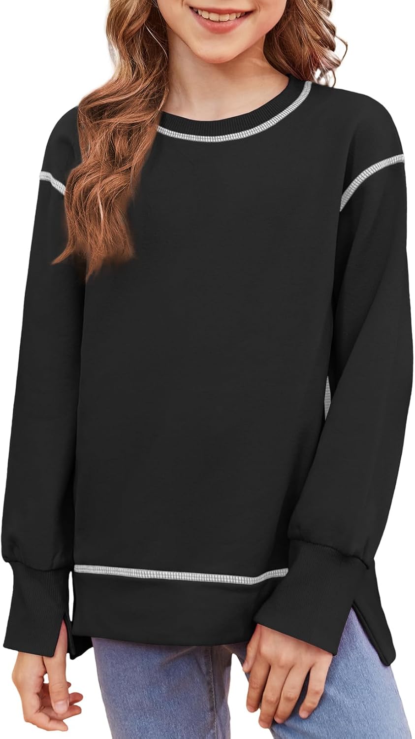 blibean Girls Long Sleeve Sweathirts Pullover Tops Size 6-15 Years