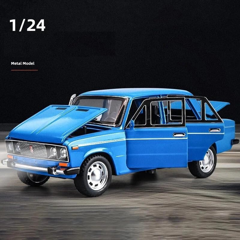 Image of 1:24 Lada 2106 Die-Cast Metal Model Car | Classic Vintage Russian Car Toy for Kids