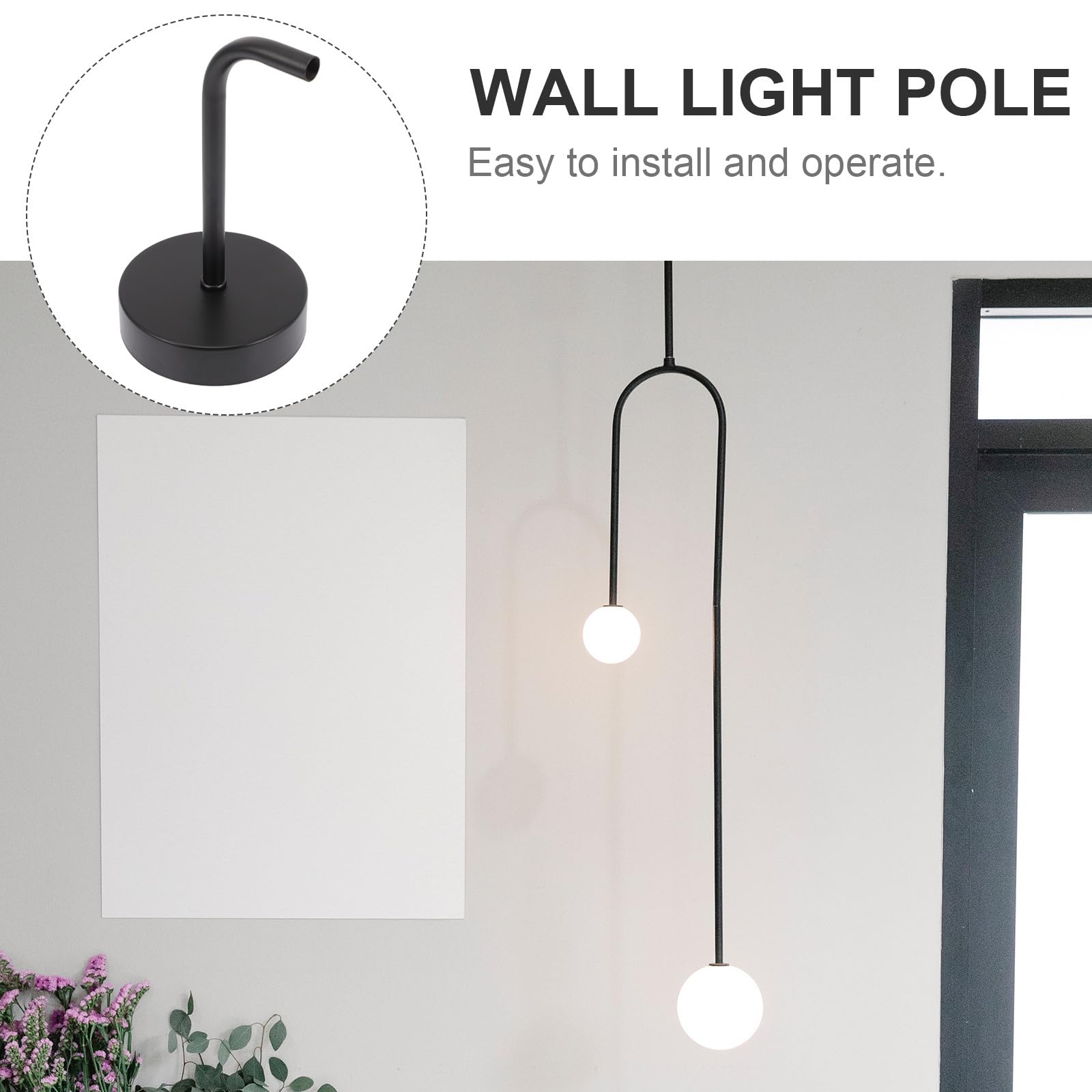 DOITOOL 1ensemble Support Mural Pour Lampe Accessoire Éclairage Élégant Installation Facile Et Stabilité Optimale Pour Applique Murale