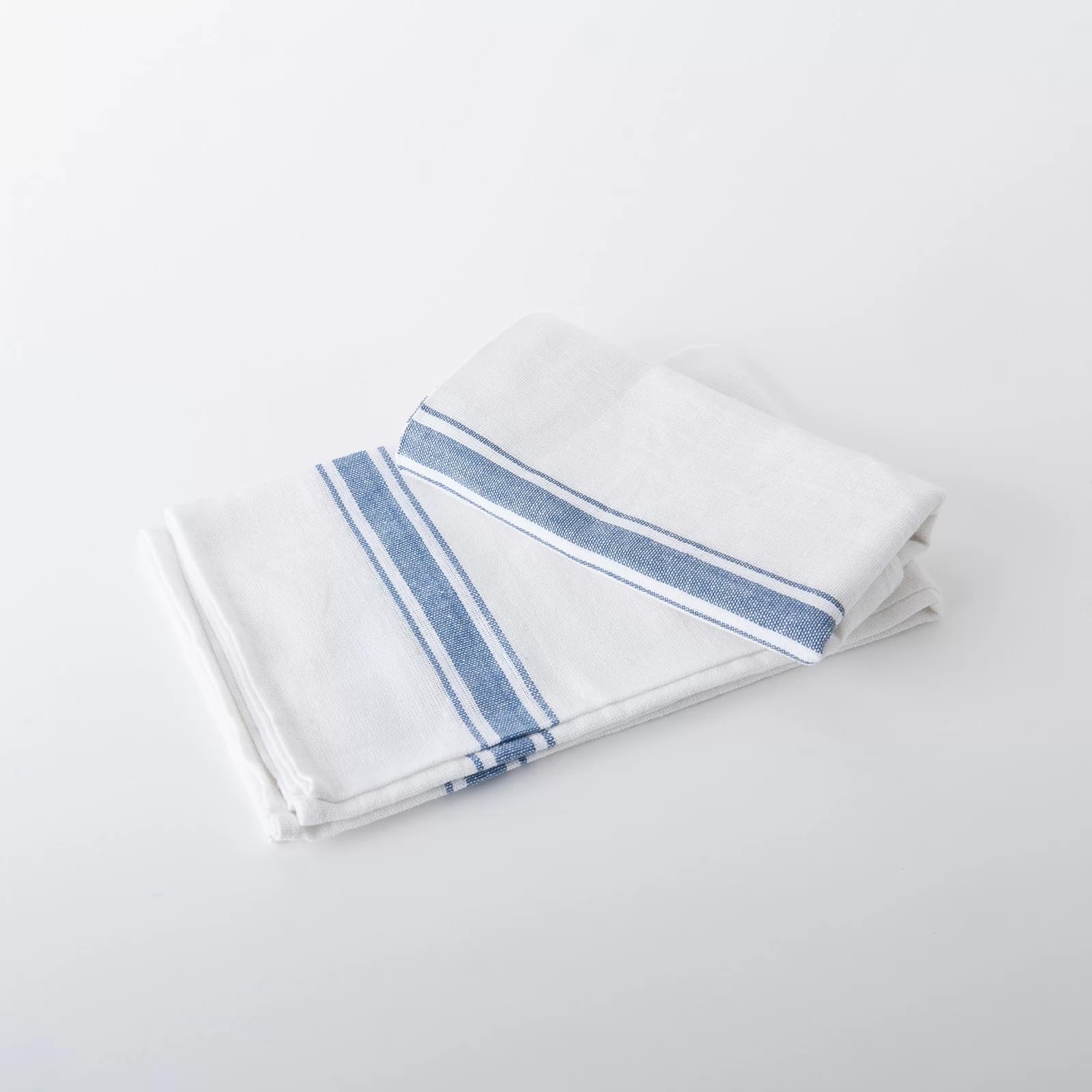SHL Pack of 10 Large Blue 100% Cotton Restaurant/Pub/Cafe/Hotel Catering Glass Cloths 50 x 76 cm