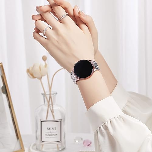 Miniatura 29 de GEAK Compatible con Samsung Galaxy Watch 7 Band/Galaxy Watch 6 Band/Galaxy Watch 5 Band, 20mm Bandas de Silicona Brillantes Relucientes con Púrpura