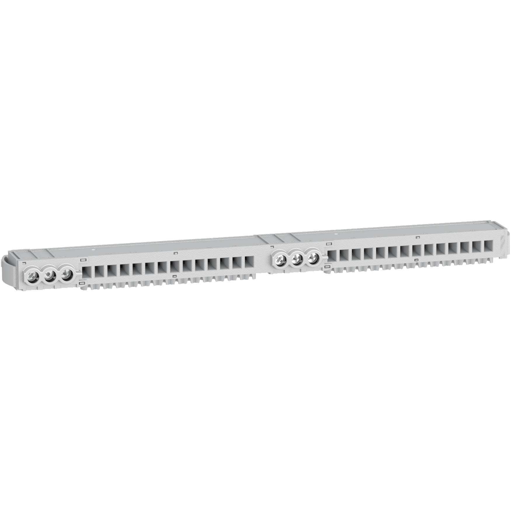 Resi9 KV terminal block 34 holes para distribución en cuadros eléctricos