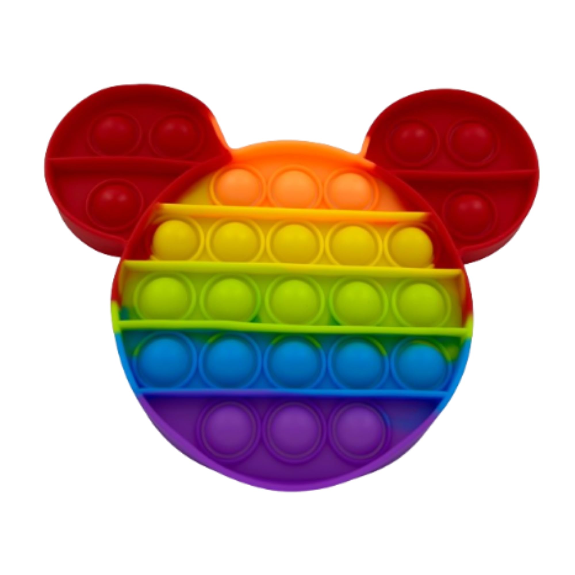 G V | Kids Toys Popit Silicone | Stress Relief Games | Push Pop Bubble Adult Sensory Fidget Toy | Pressure Relieving | Assorted Color | Different Shape (Mickey)