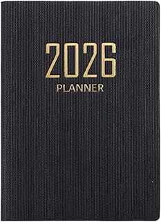 2026 Daily Planner, A7 Pocket Size Notebook Organizer, Academic Student Teacher Schedule Journal for School, Office, Work, Travel (Black)