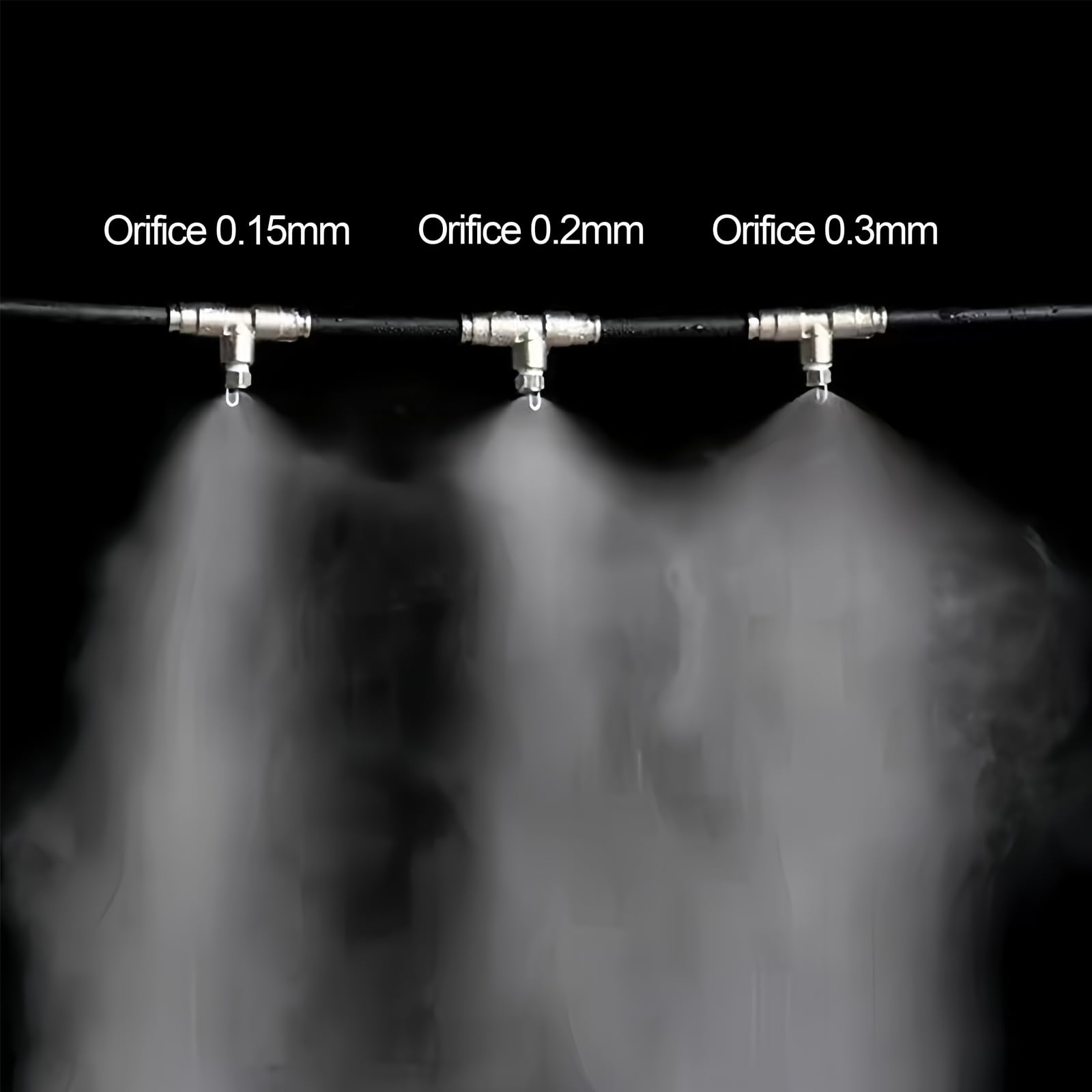 Lot de 50 buses à jet rubis en acier inoxydable de 3,2 mm (1/8") pour pulvérisateurs haute pression, irrigation de pelouse, agriculture et systèmes de refroidissement. Orifice en coton filtrant : 0,
