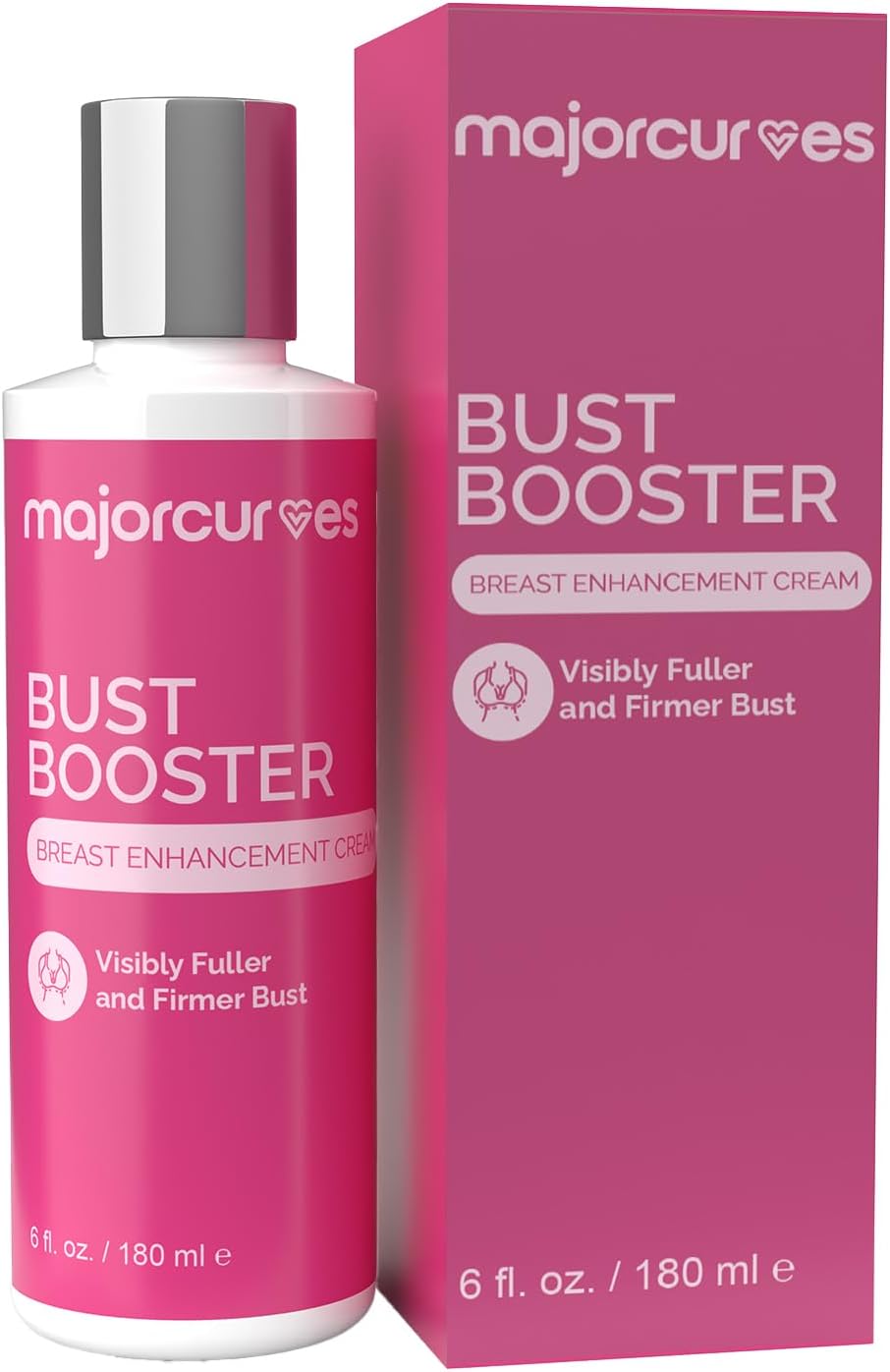 Bust Booster Breast Enhancement Cream – Firming and Lifting Formula for Bigger, Fuller, Rounder Curves and Volume – Natural Bust Enhancer for Women – Made in USA