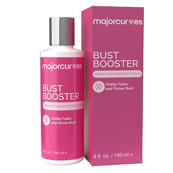 Major Curves Bust Booster Breast Enhancement Cream Firming and Lifting Formula for Bigger, Fuller, Rounder Curves and Volume Natural Bust Enhancer for Women Made in USA
