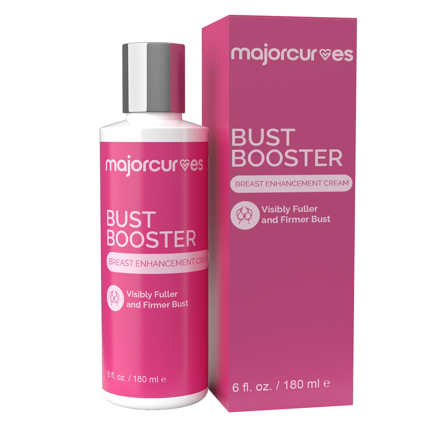 Bust Booster Breast Enhancement Cream – Firming and Lifting Formula for Bigger, Fuller, Rounder Curves and Volume – Natural Bust Enhancer for Women – Made in USA