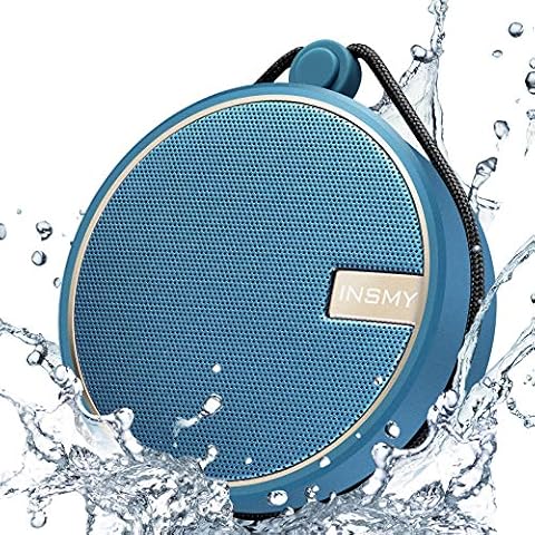 INSMY C12 IPX7 Waterproof Shower Bluetooth Speaker, Portable Small Speaker, Speakers Bluetooth Wireless Loud Clear Sound Support TF CSuard ction Cup for Outdoor Kayak Canoe Beach Gift (Navy) Cover
