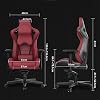 Gaming Chair, Racing Style Swivel Desk Chair, Executive Leather Office Chair for Adults, Height Adjustable Armchair for Computer PC Use