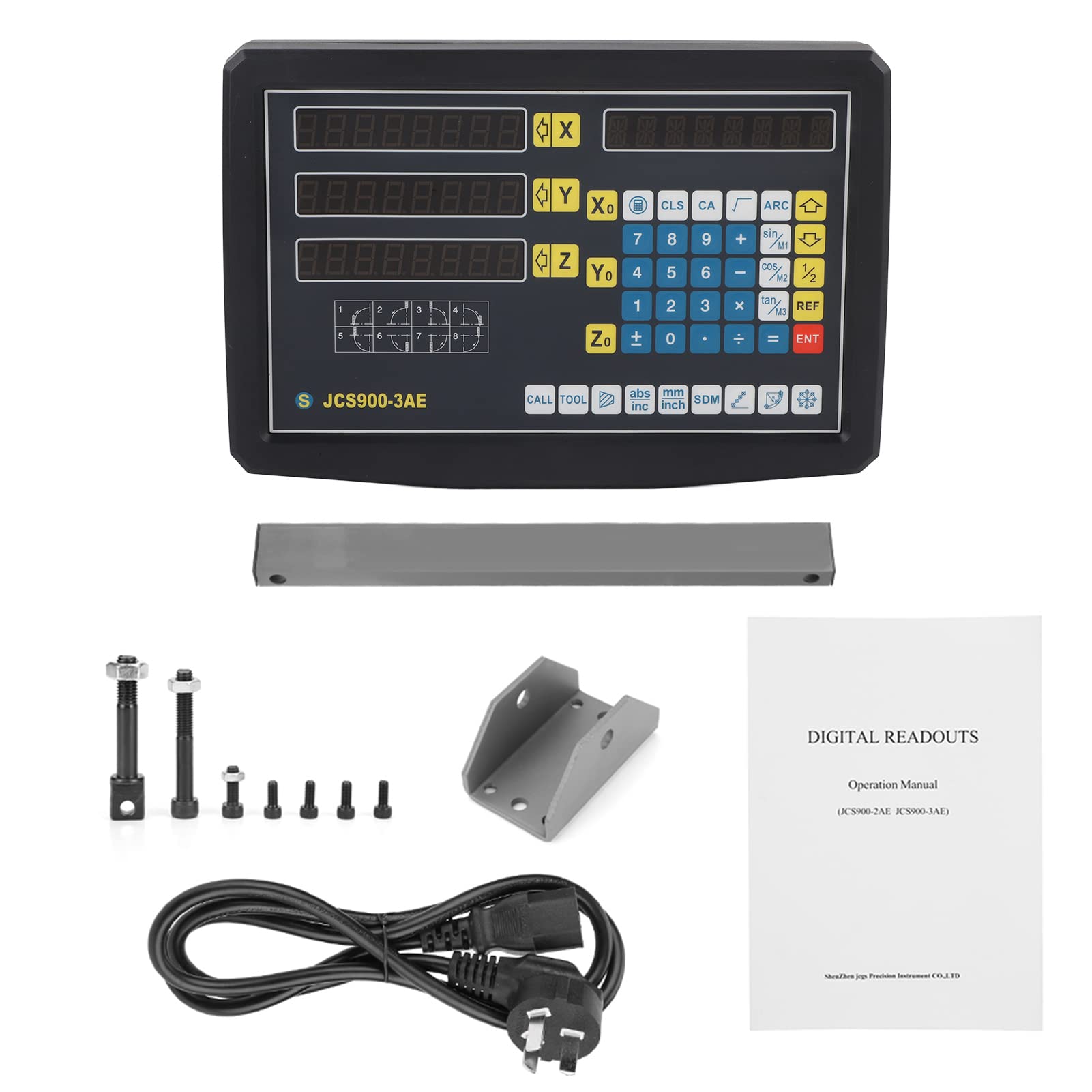 3 Axis 10 LCD Digital Readout Console, Sistema DRO per Torni, Fresatrici, Rettificatrici ed EDM, Misurazione Macchine Utensili per Automazione Industriale