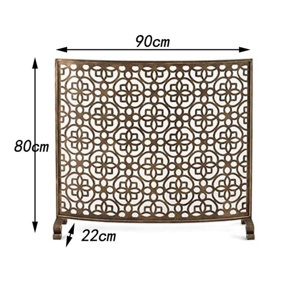 Rete parafuoco per forni Schermo for camino con motivo traforato in metallo, dispositivo ignifugo, divisorio for pavimenti, recinzione decorativa