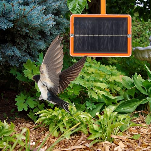 Espantapájaros solar electrónico impermeable con emisor de voz para exterior 6