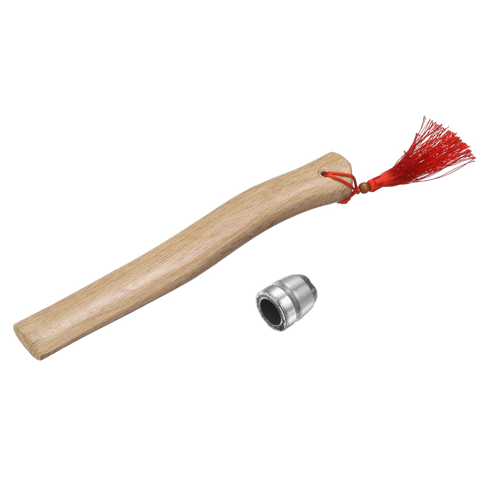 sourcing map Wood Axe Handle Replacement 12.6" Universal Hickory Hatchet Handles with Round Wedges for Camping Gardening Axe