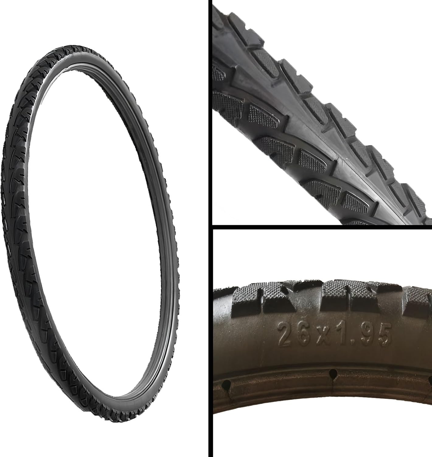 BAIBIKING MTB Mountain Bike Tire 26x1.50-1.95 Solid Inflation Fixed Gear for Mountain Bikes