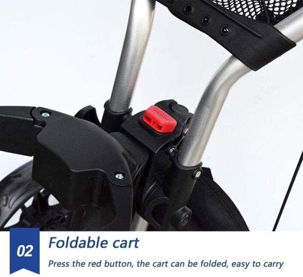 Golf PushCart Push Cart for Golf Clubs Golf Trolley Folding Golf Cart Light/Compact Golf Cart The Handle Also Has Many Functions Including a Score Card Holder