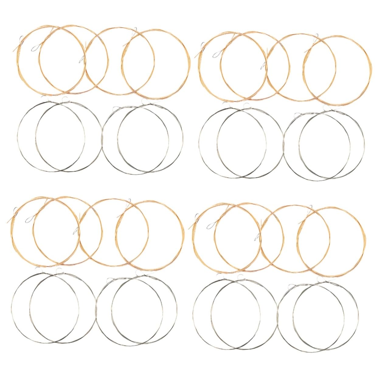 Abaodam 4 Set Di Corde Per Mandolino in Acciaio Per Mandolino Sostituzione Delle Corde Per Mandolino Tensione Standard 8 Pezzi*4