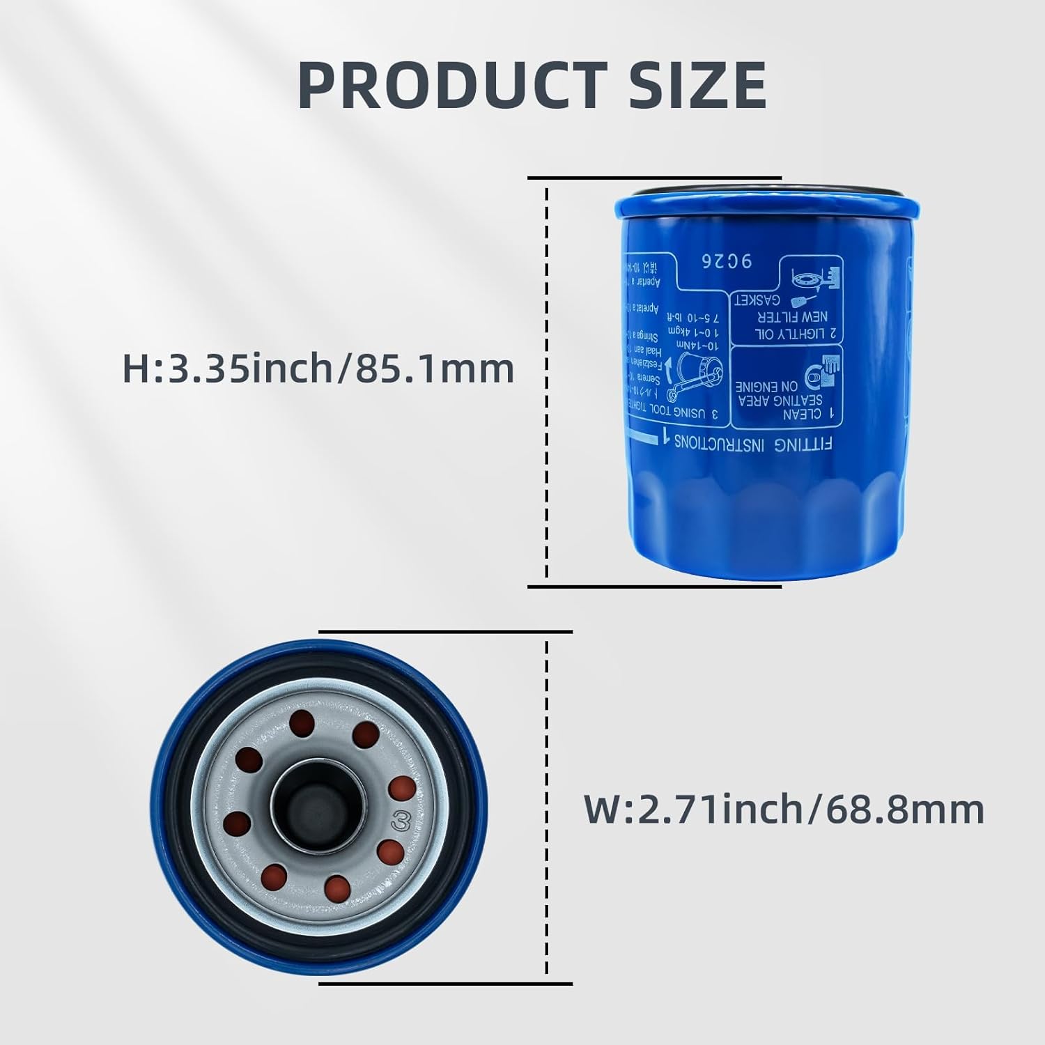 Oil Filters 15400-PLM-A02 15400-PLM-A01 Compatible with Honda GX610 GX630 GX660 GX670 GX690 GXV340 GXV390 GXV610 GXV630 GXV660 GXV670 GXV690 Engines Replace 15400-PLM-A02PE 15400-P0H-305PE (4 PACK)