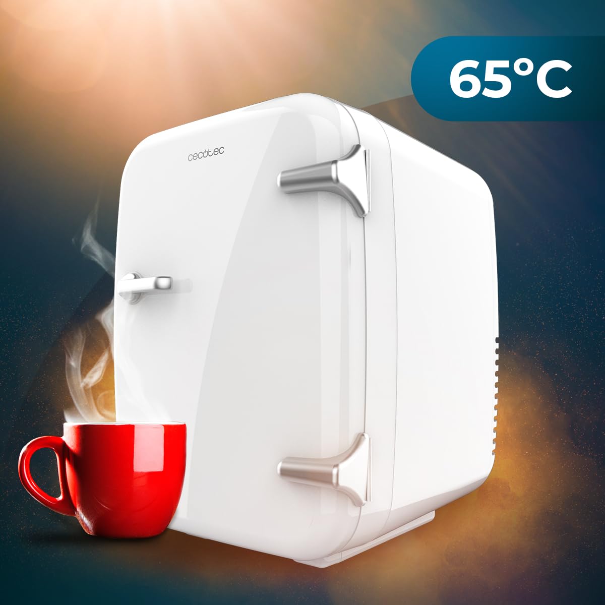 Cecotec Mini Nevera Bolero MiniCooling 4L Habana White, Funcionamiento 12V-220V, Compatible coche y caravanas, Función enfriamiento y calentamiento, Rango temperatura 5-65º, Transporte fácil — view 7