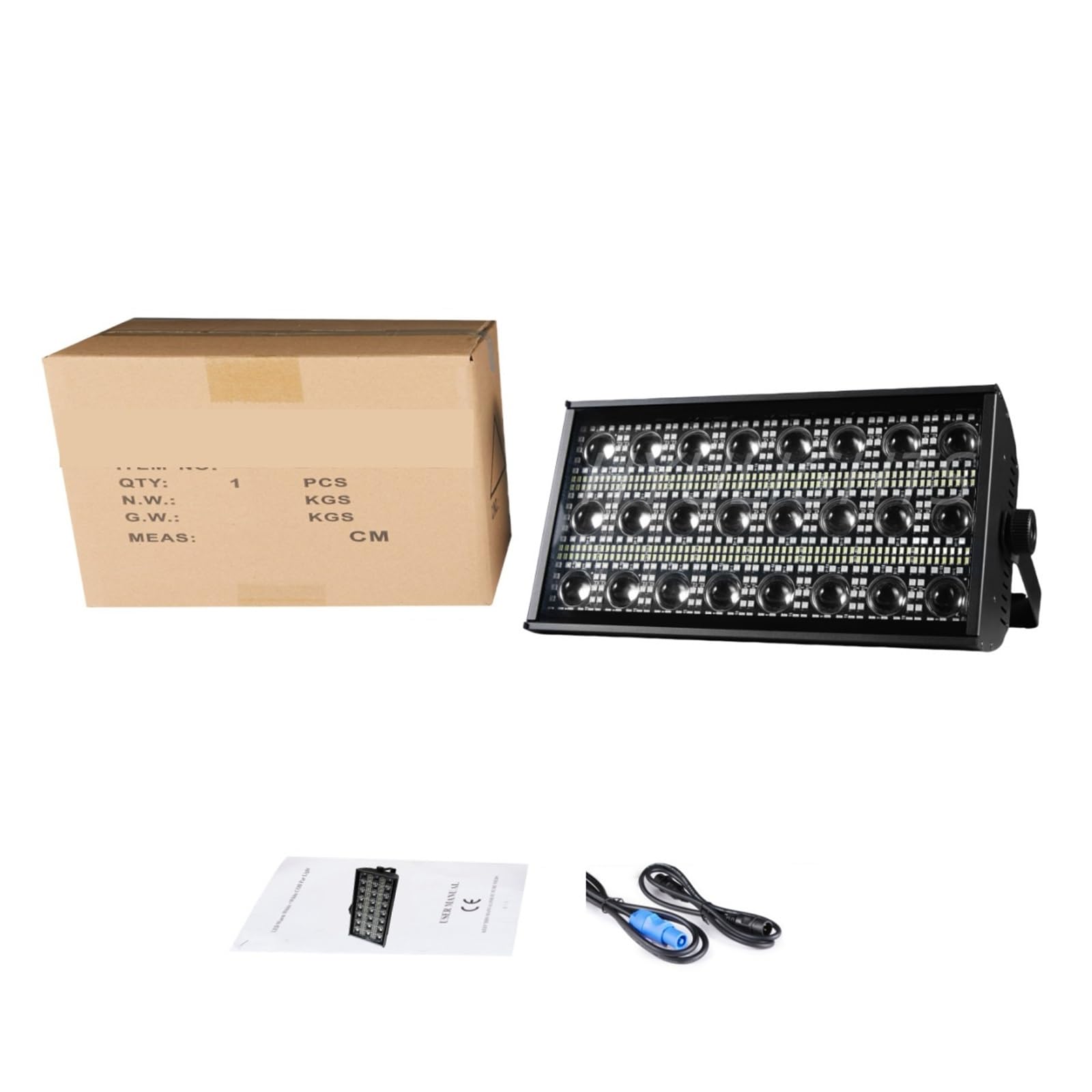 300W LED Beam&Strobe RGBW 4w1 48 partycji Stroboskop Światło 24szt 8000K DMX Super Jasne Dj Wash Bar Efekty Oświetlenia Scenicznego Występ na żywo