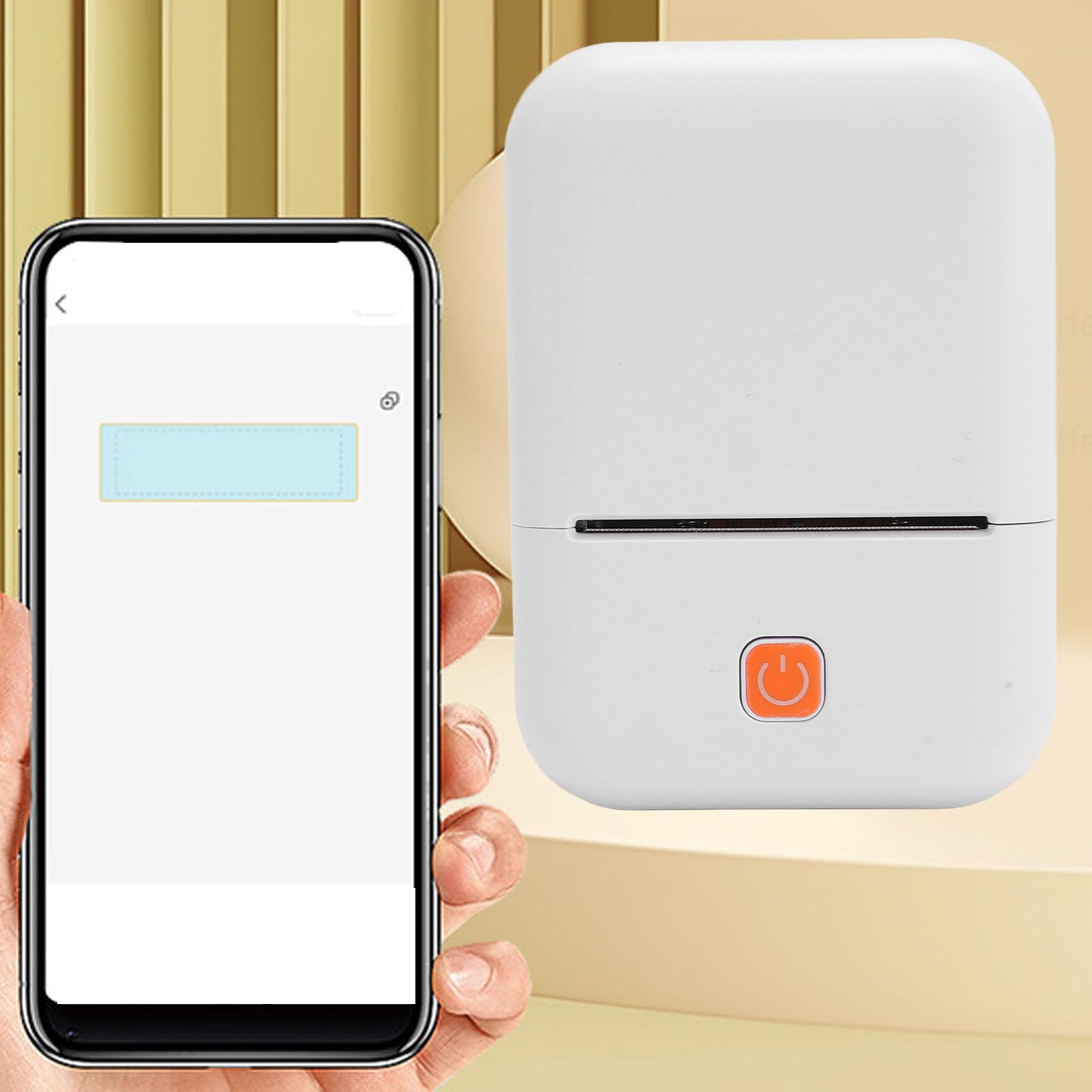 Yosoo Y2 Imprimante Thermique D'étiquettes Portable, Mini Imprimante sans Fil BT pour Adresses, Vêtements, Courrier et étiquettes Code-Barres pour Petite Entreprise