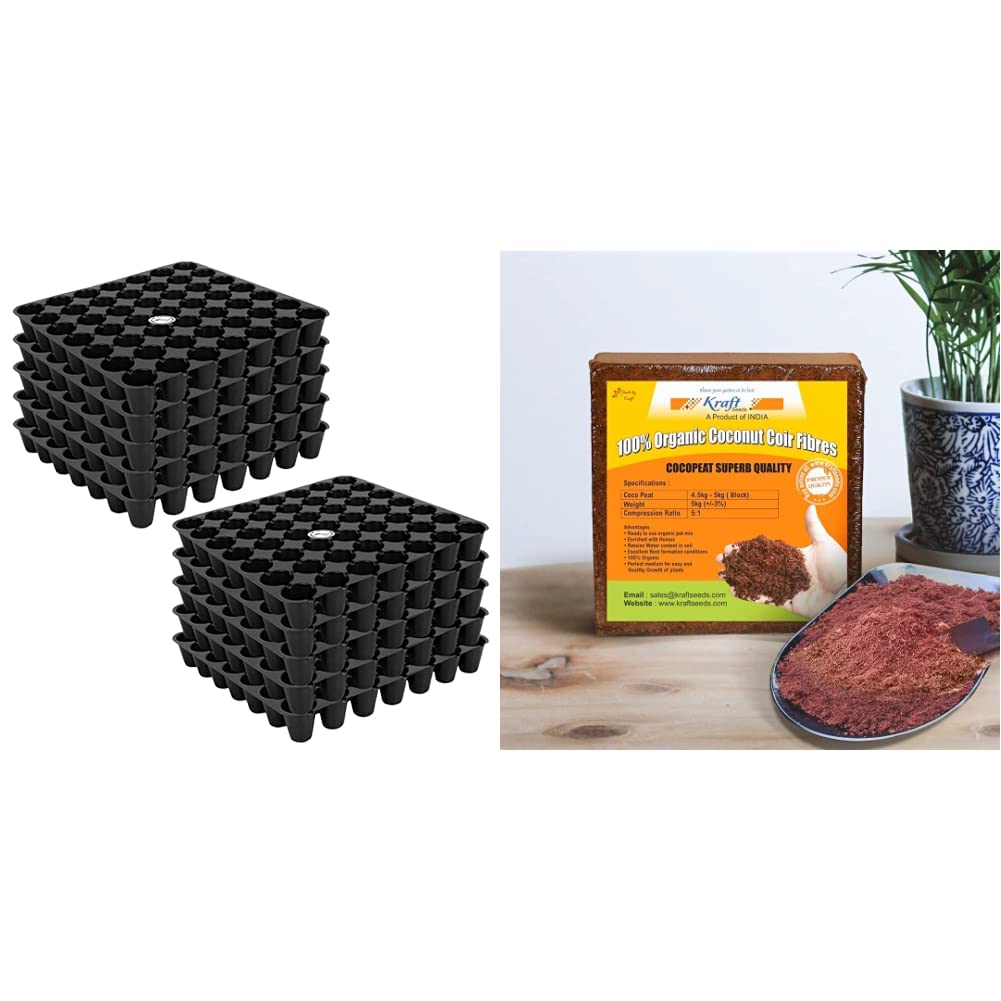 See full amazon price history chart for Kraft Seeds Seedling Tray (49 Holes, Pack of 10) & Compressed CocoPeat Block, 5Kg Combo Kraft Seeds Seedling Tray (49 Holes, Pack of 10) & Compressed CocoPeat Block, 5Kg Combo (B086RFFT3Q) Amazon Price History, Amazon Price Tracker
