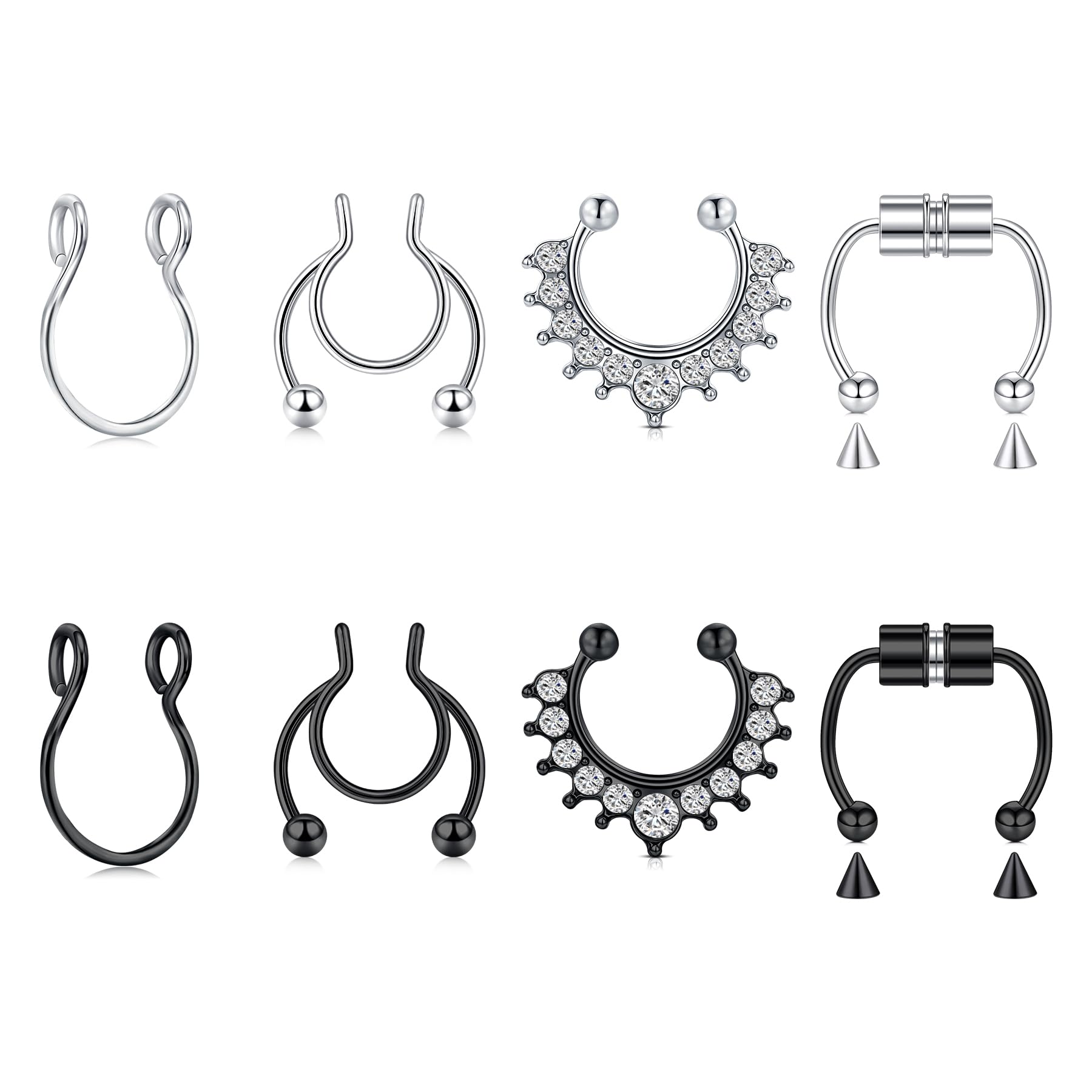 Briana Williams Fake Septum Piercing Fake Septum Ring Faux Septum Nose Rings Fake Septum Fake Nose Ring Clip On Septum Nose Ring Faux Septum Piercing