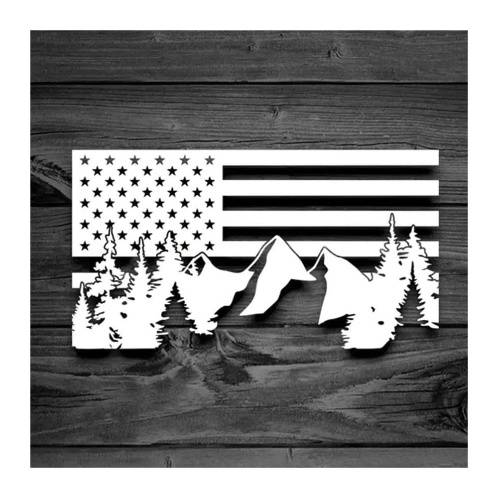 Car Stickers PVC Natural Forest Window Decoration Decals Automobile Styling Vinyl Decals(Silver,15CM X 8CM)