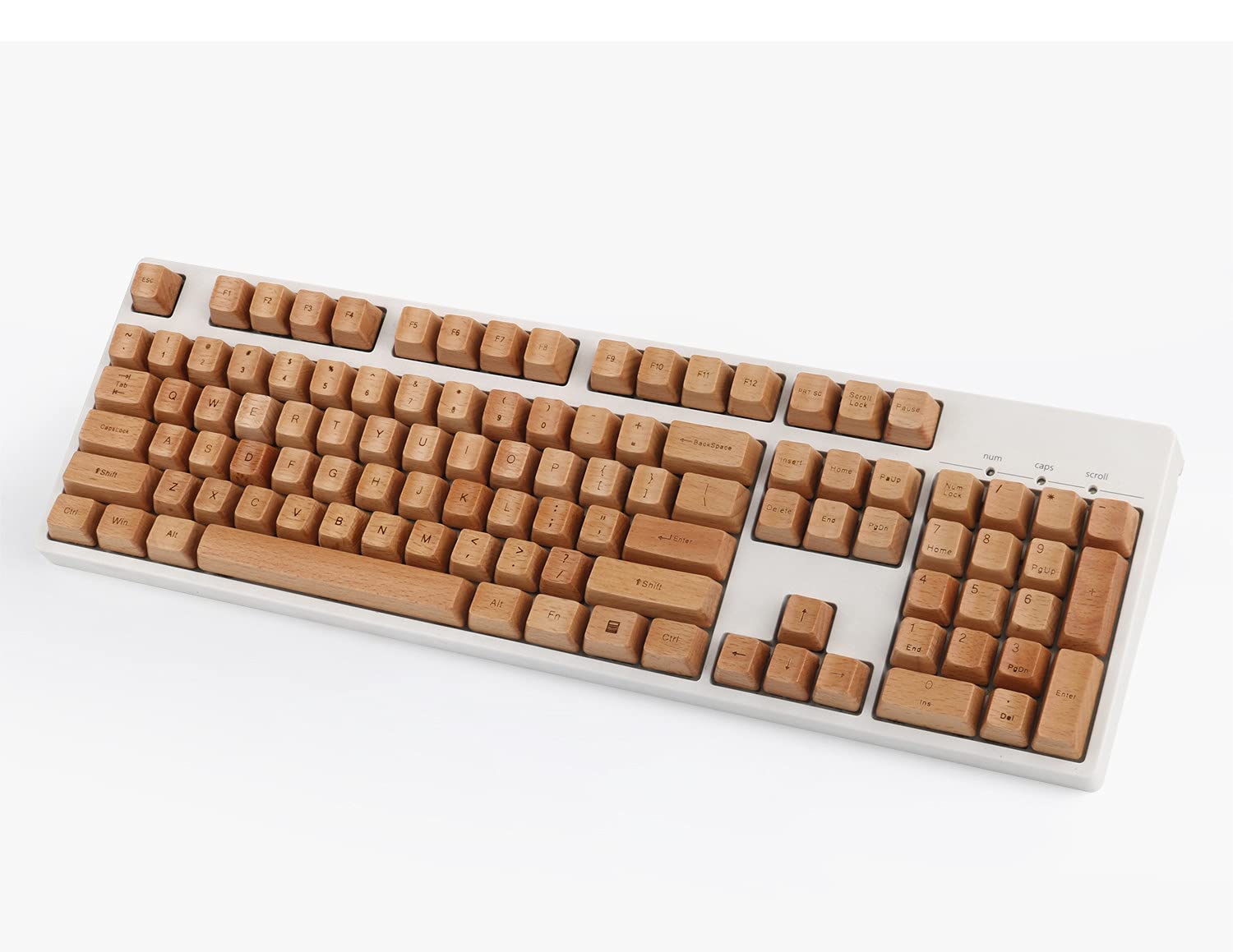 Amazon.co.jp: 天然木製キーキャップ ゲーミングキーボードに適用 9