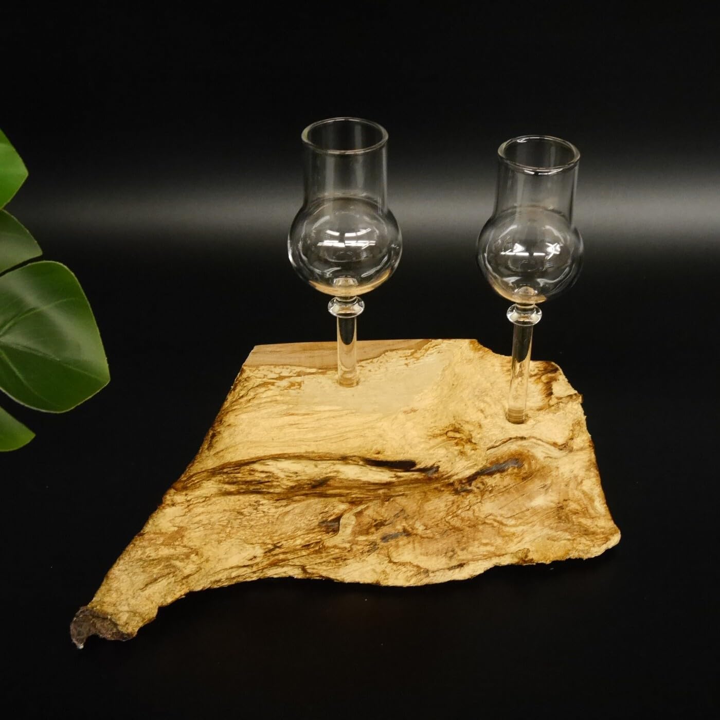 GTK Geweihe & Trophäen Krumholz 27.60.1.77 Lot de 2 verres à shot avec pied sur racine