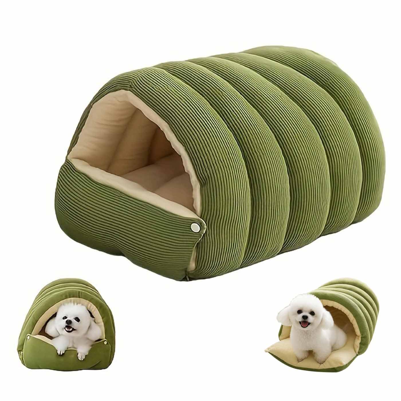 Cozy Monster Cat Bed,Pet Cave for Indoor Cats,Removable and Washable Winter Closed-Off CatBed,Warm Cat House Tent Bed in Indoor,Thick Dual-Purpose Pet Nest for Cats,Kittens and Small Dogs(C,M)