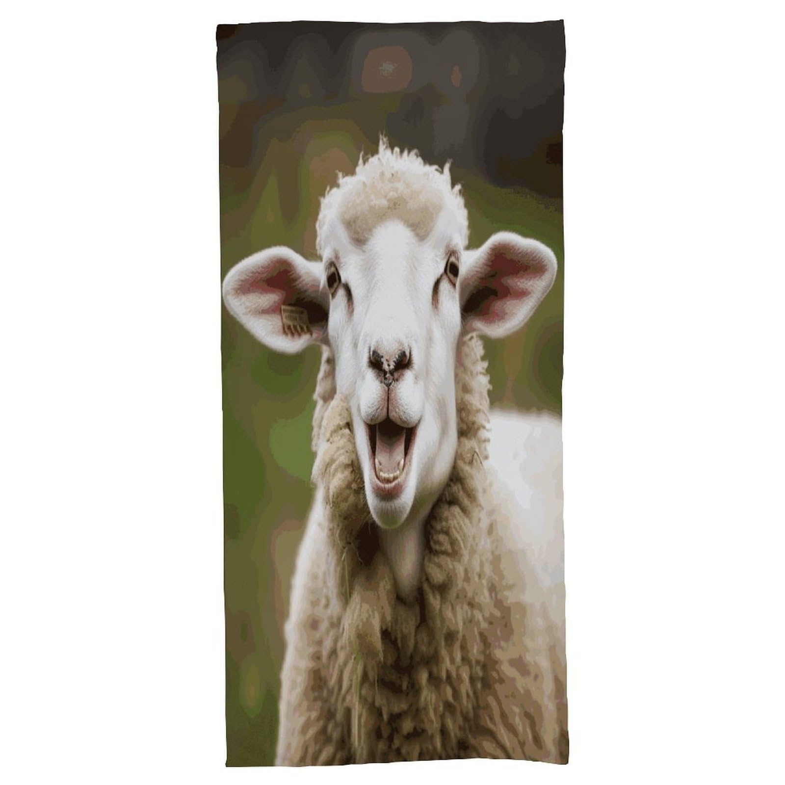 Fekiloot Men's Style Funny Naughty Sheep Tongue Cute Animal Bath Towel Highly Absorbent,Beach Towels For Wo,Pool Towel Bathroom Essential For Beach,Gym,Travel, Camp