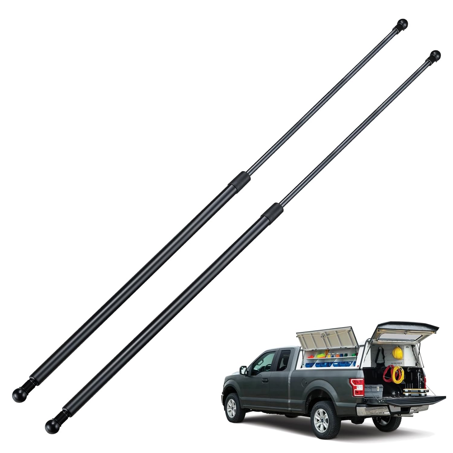 BDFHYK C16-22632 36inch 185lb (823N) Gas Shocks Struts Lift Support for Snowmobile Trailer, Heavy Sled Trailer Cap, Truck Cover, Tonneau Cover, Floor Hatch, Outdoor Well Pit?Basement Door, Set of 2 36 Inch 185 Lbs / C16-22632