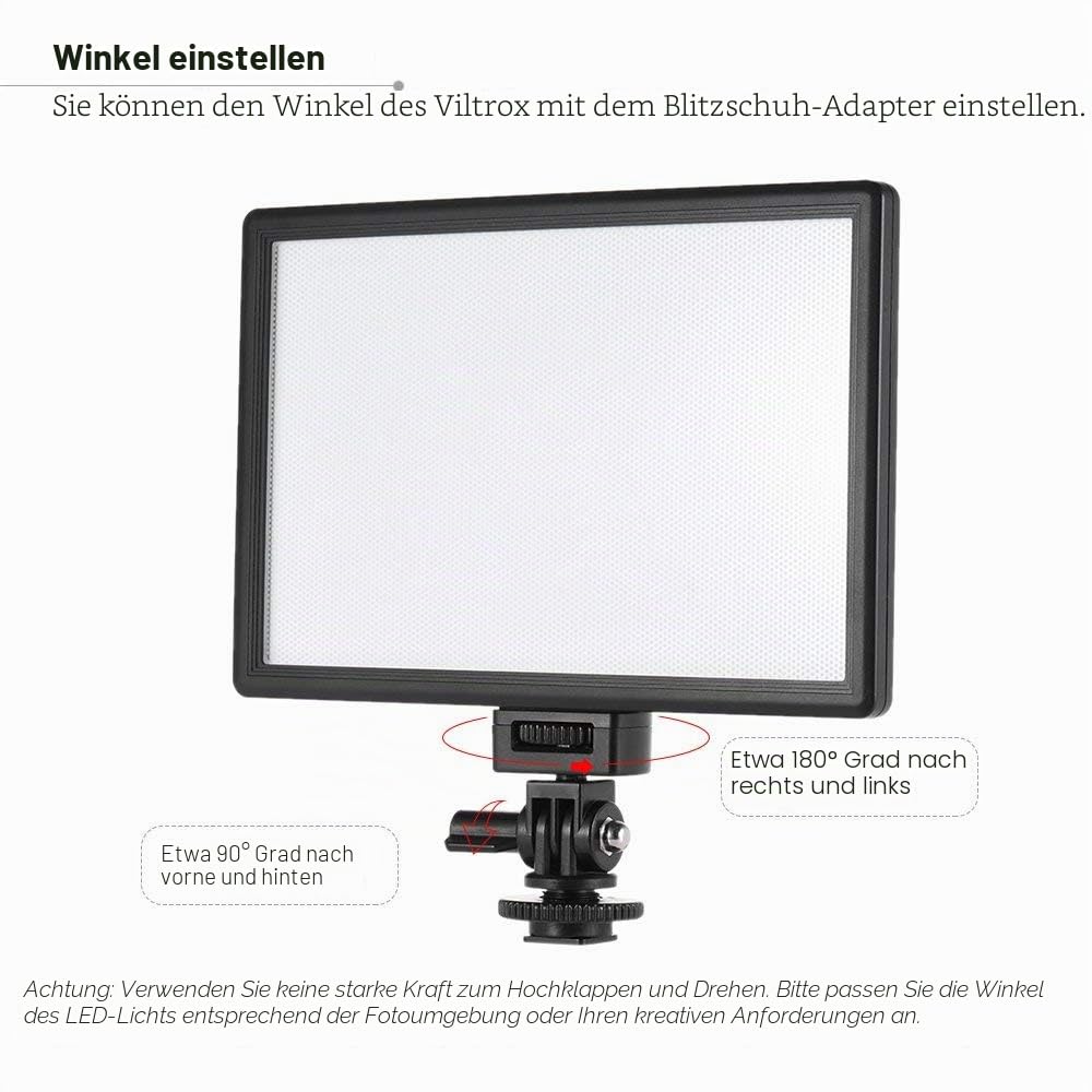 VILTROX L116T LED Video Licht Panel, Dimmbar, zweifarbig, 3300–5600 K, CRI95+, ultradünnes Panel-Kameralicht für Konferenz, Podcast, Live-Übertragung, Live-Streaming, Interview, Vlog-Beleuchtung