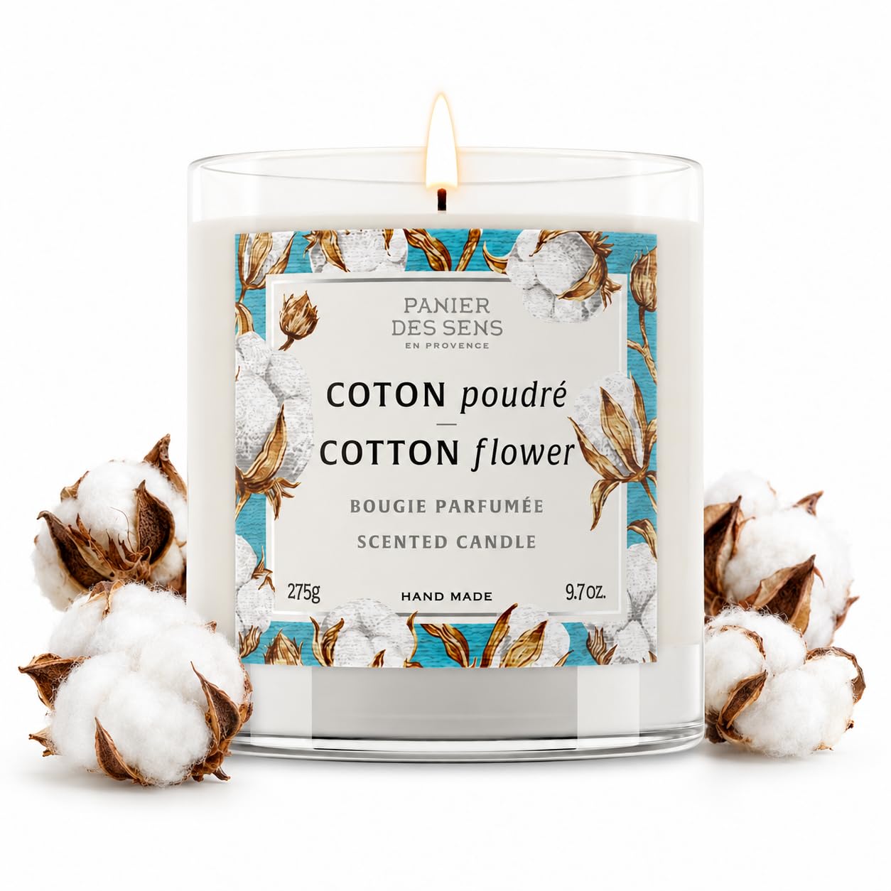 Panier des Sens Cotton Flower Scented Candle, 9.7 oz