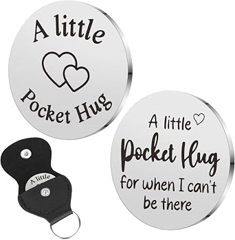 Pocket Hug Token Gift - Pocket Hugs for Friends Keepsake Gifts for Someone Moving Abroad Travelling Sobriety Gifts for Men Women
