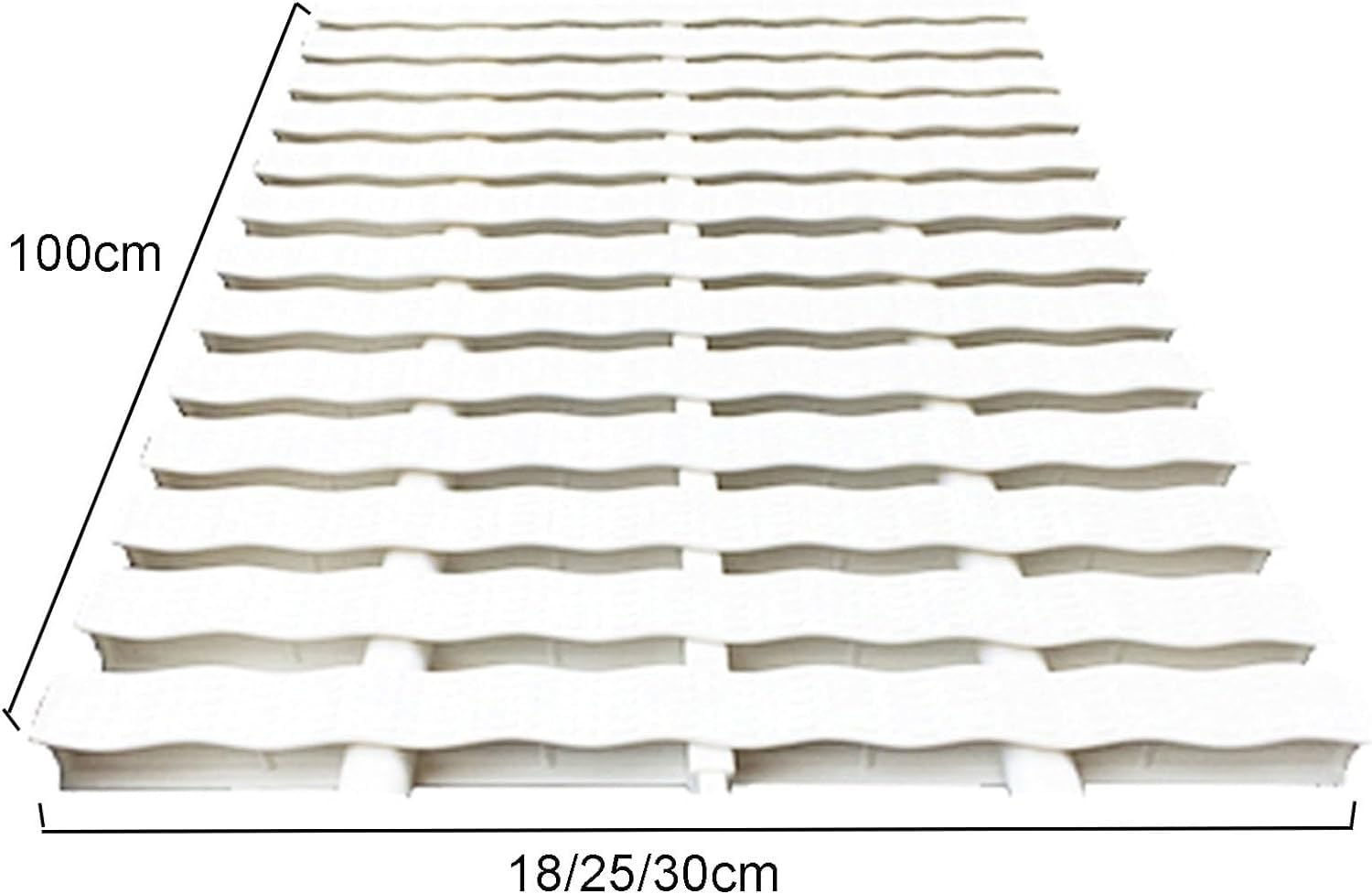 Modulo griglia Piscina Bordo Piastra di copertura dello scarico for piscine, griglia di scarico durevole ondulata in PPS Griglia di troppopieno Copertura di scarico for interni/esterni Scarico
