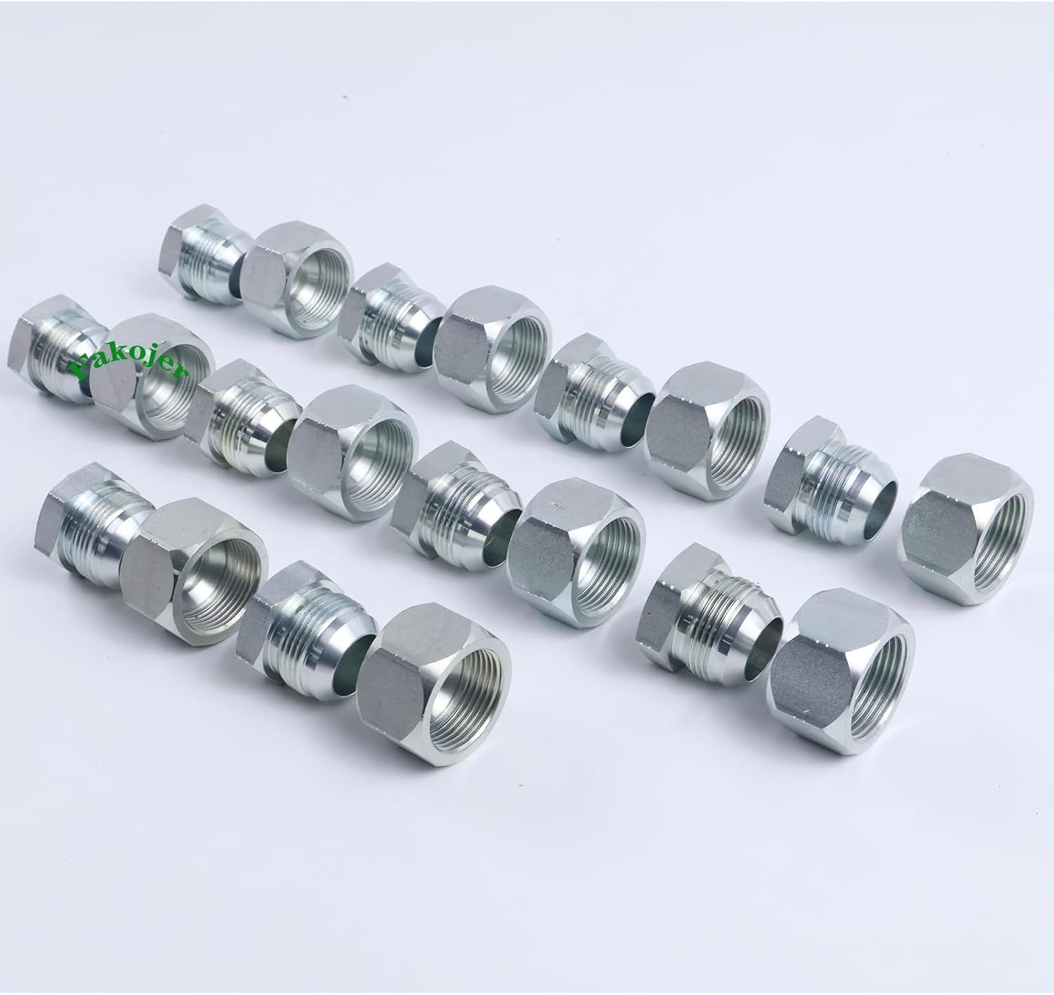 10 Pairs 1" # 16 JIC Cap 0304C-16 0304-C-16 & Plug 2408-16 240816 1-5/16-12 Hydraulic Adapter Fitting