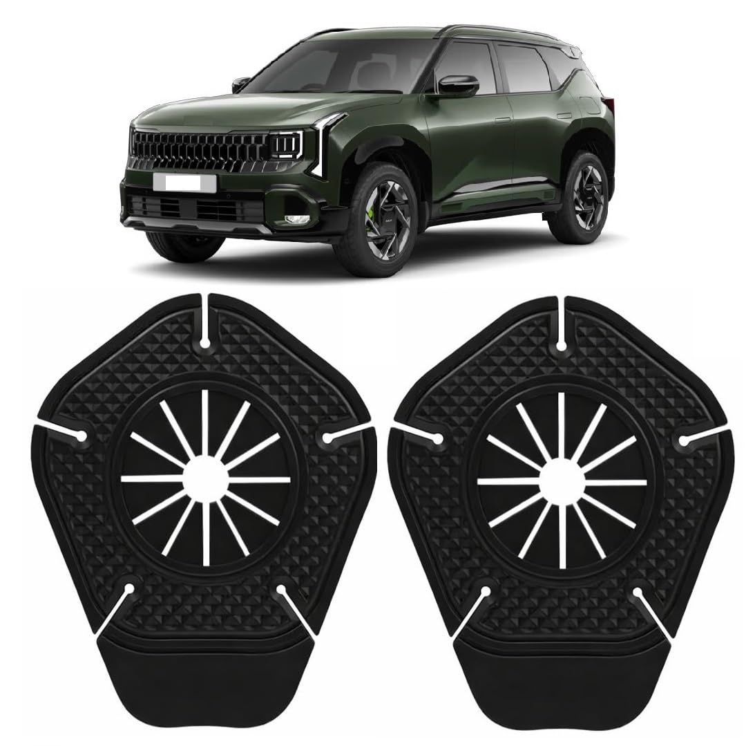 Car Wiper Hole Rubber Cover Set of 2 | Windshield Wiper Arm Hole Dust & Water Protection Cap | Universal Fit for Kia Seltos 2026 | Durable Rubber Material | Black-image-34