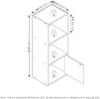 Vista 10 de Furinno - Estantería de cubos de 5 niveles serie Luder para libros y almacenamiento, color negro
