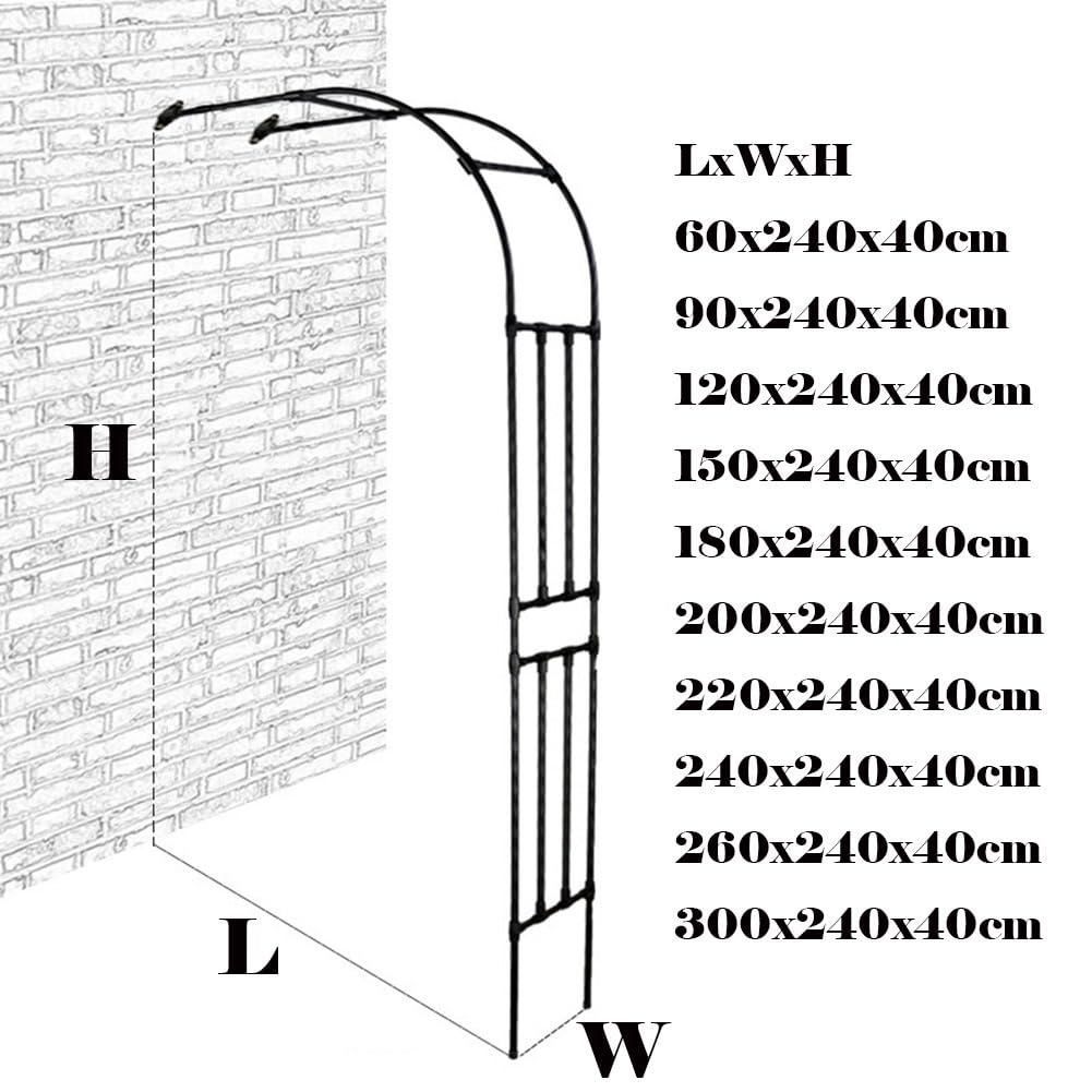 Halbe Seitige Wandgitterspalier aus weißem Metall, für den Außenbereich, Heimdekoration für Kletterpflanzen, stilvolle Hof- und Gartendekoration, 90 x 240 x 40 cm