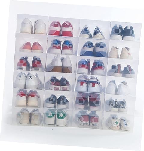 Miniatura 6 de COLLBATH 6 cajas transparentes para zapatos para niños, zapatero transparente, cajas de juguetes para niños, cajas de plástico para zapatos, caja de