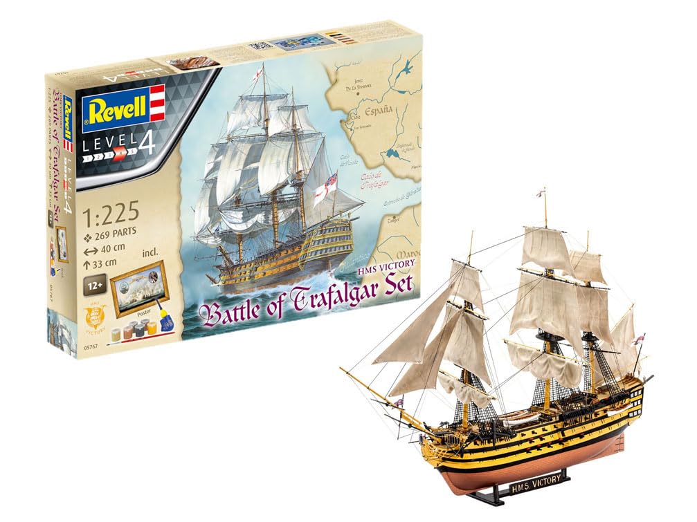 Revell Battle of Trafalgar Sailing Ship Gift Set Model Kit 05767