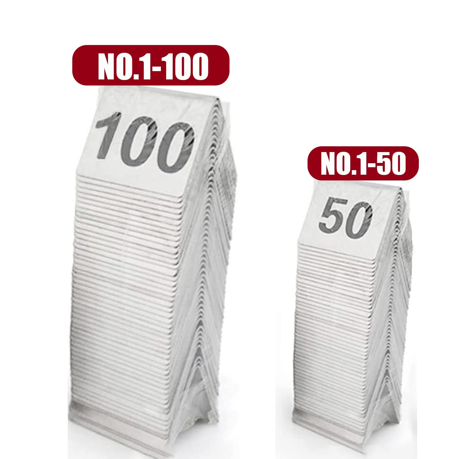 números de mesa, Tarjetas De Mesa, Digital, Negro, Apilable, Restaurante(50pcs)