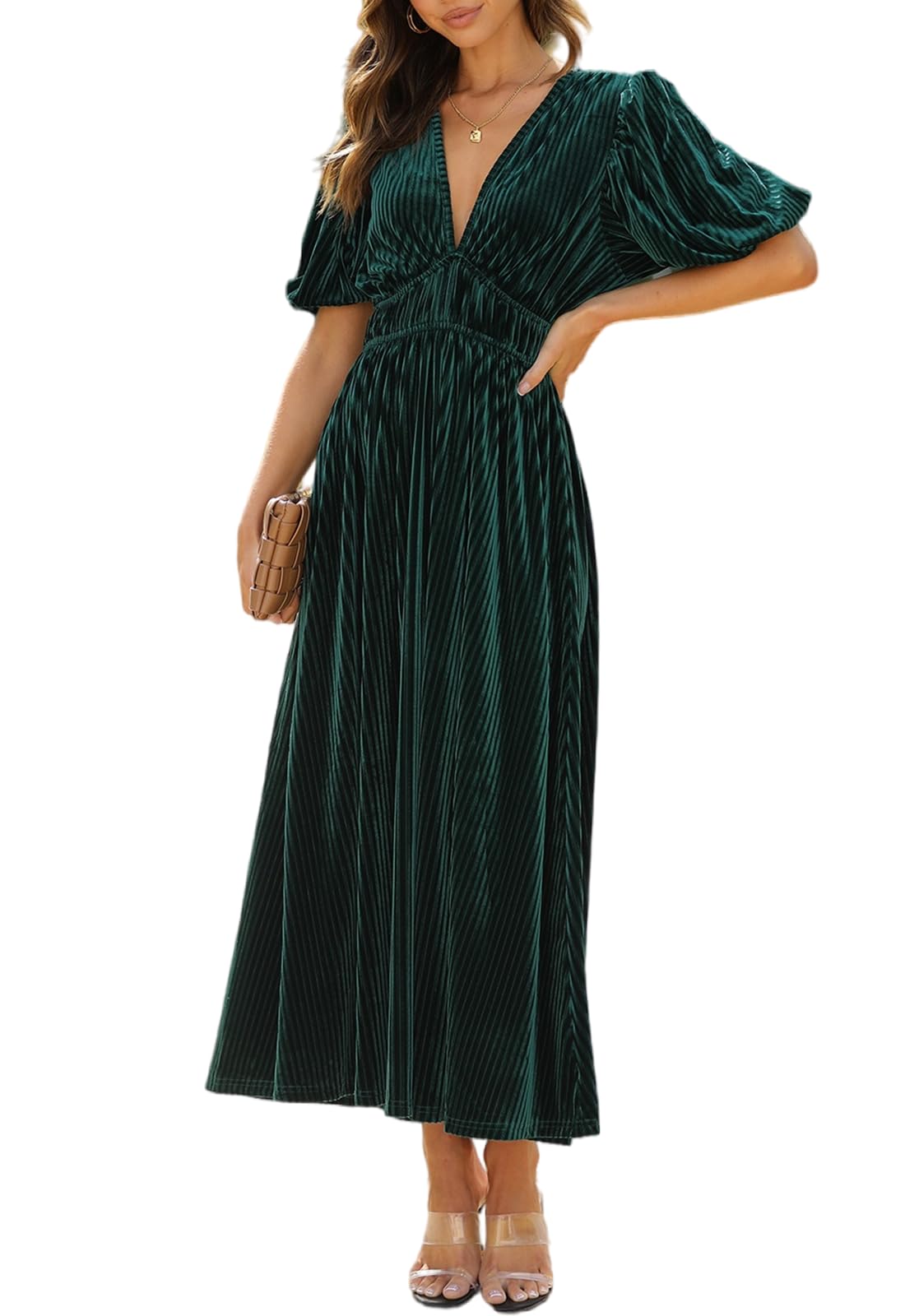 Sissyaki Womens Velvet Formal Dresses for Wedding Guest 2025 Fall Winter Dress