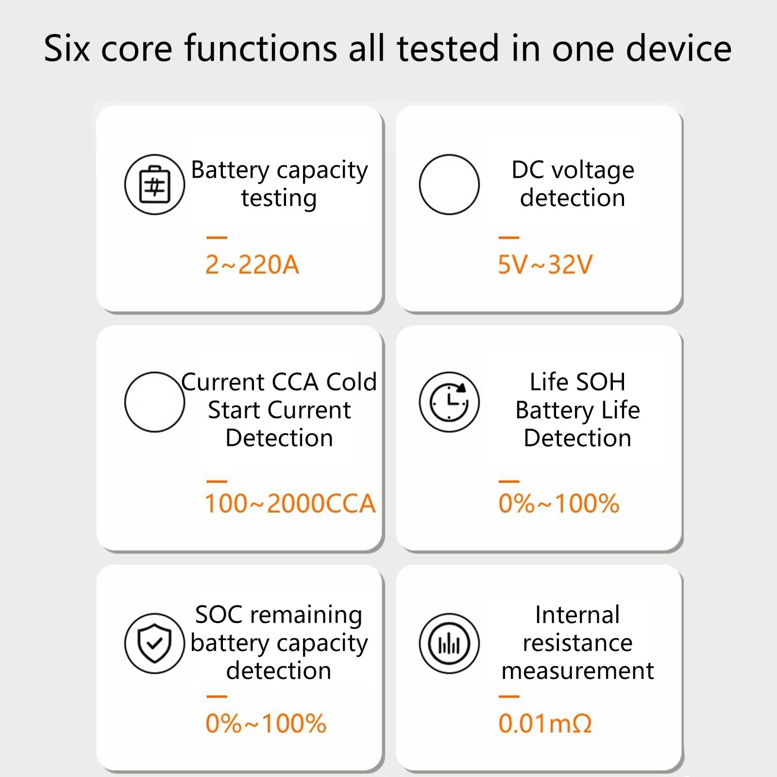 Analyseurs de batterie de véhicule, haute précision pour les tests de tension, mesure de capacité et Diagnostic de résistance, testeur de batterie de voiture