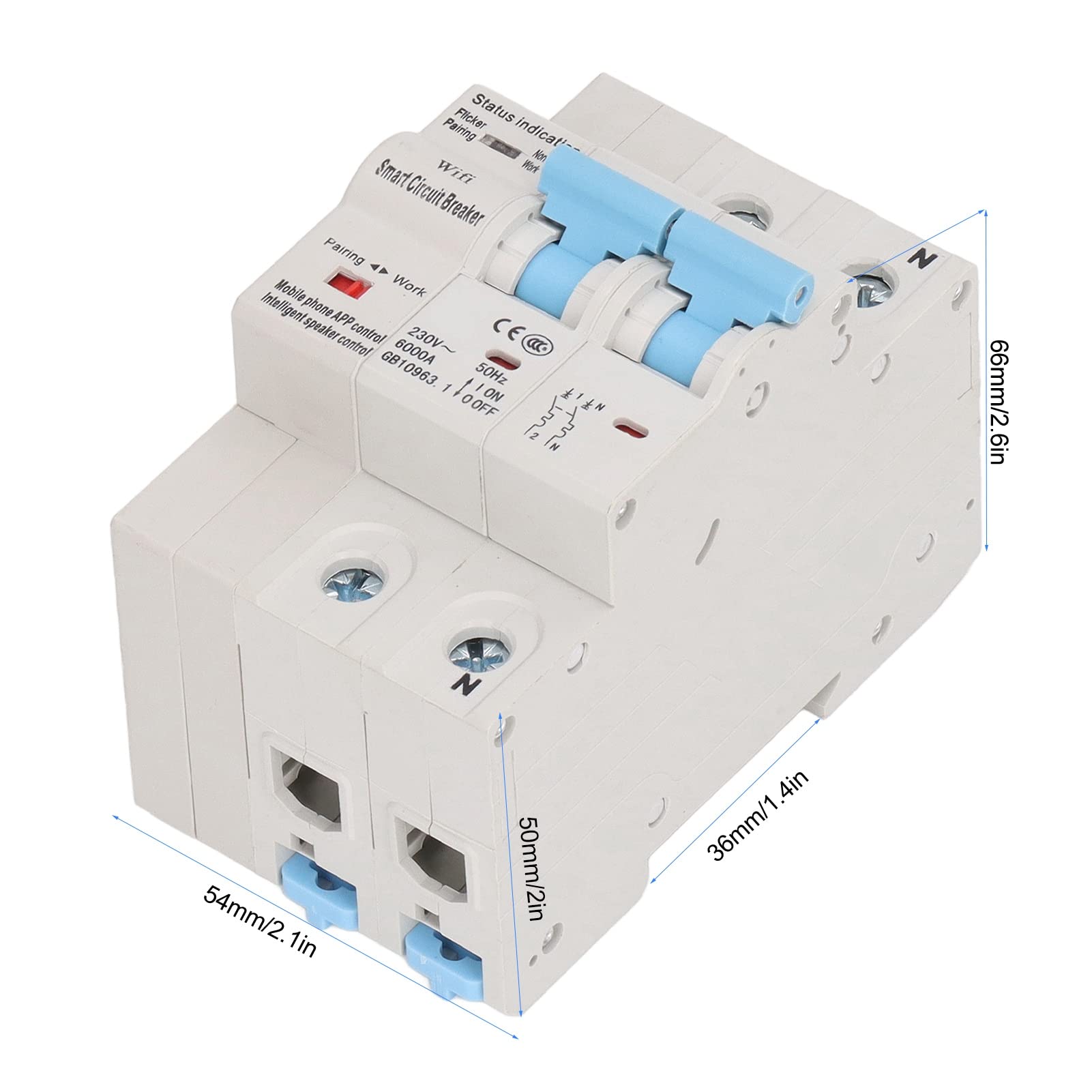 Interruttore automatico WiFi Controllo remoto Smart Switch Funzione di ritardo della temporizzazione AC230V Adatto per le imprese domestiche (125A)