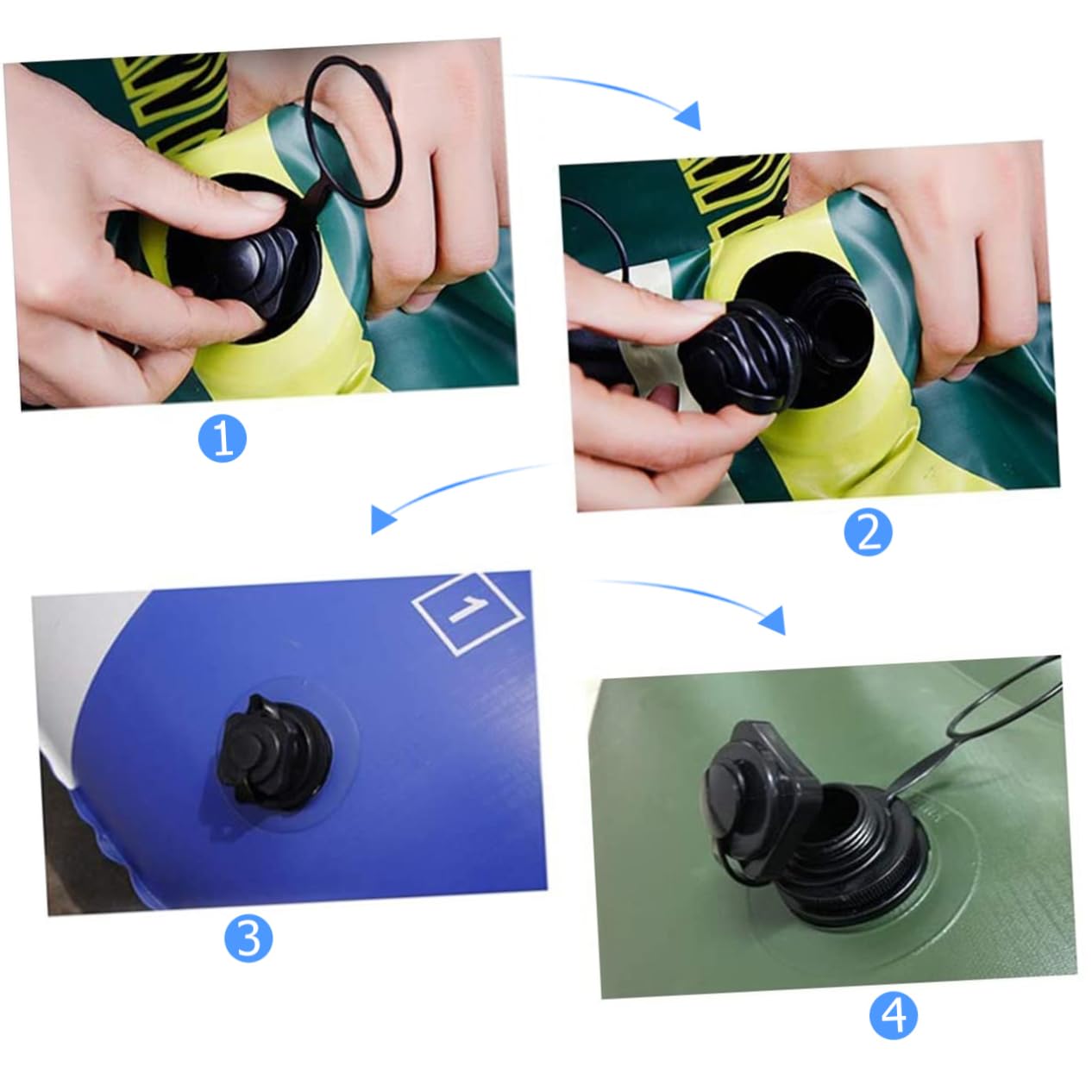 UPKOCH Ugello del Gas di Boston Valvola dell'Aria della Barca Gommone Barca Gonfiabile Adattatore Tubo Pompa di Gonfiaggio Adattatore di Gonfiaggio Inflazione Nero PVC