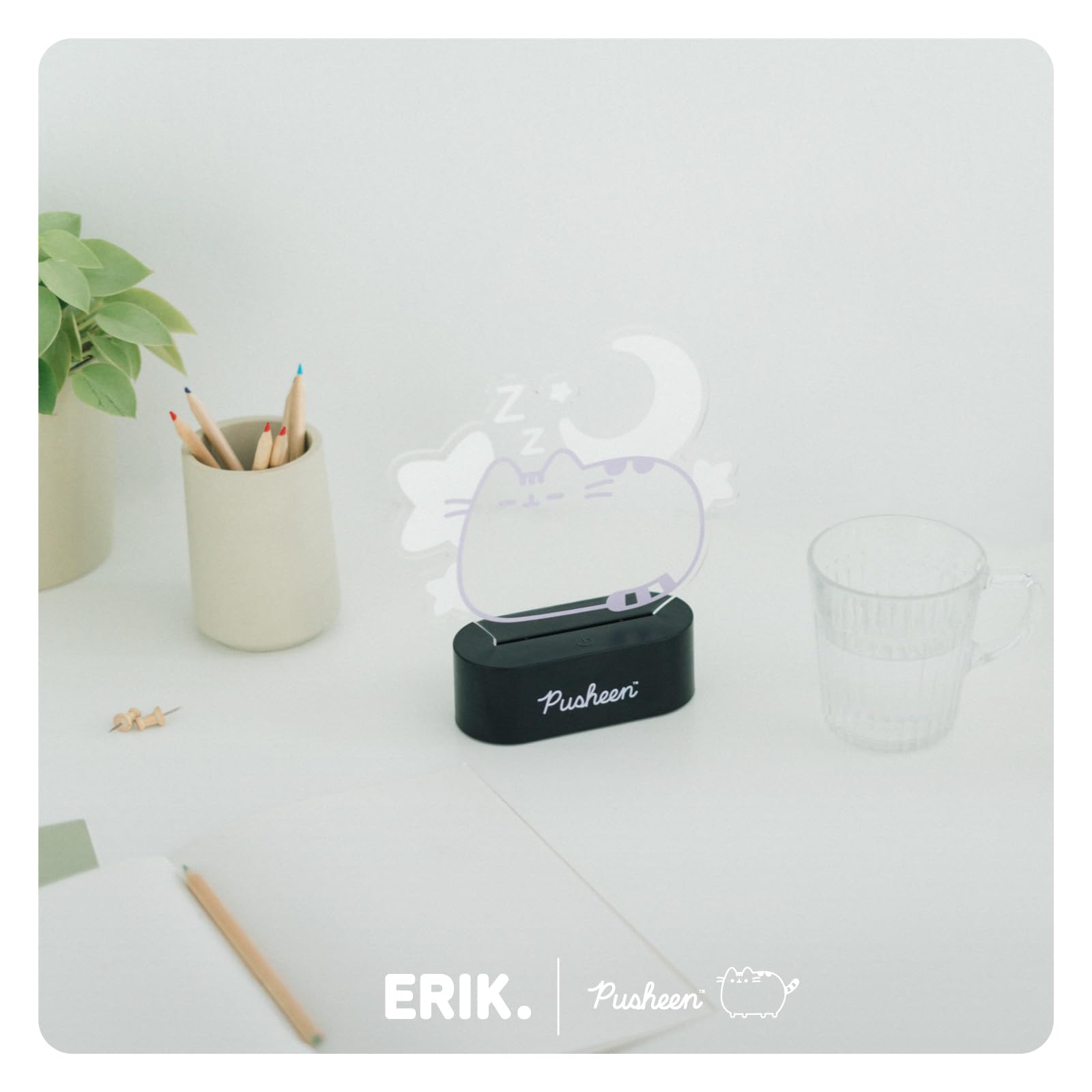 Grupo Erik Lamp - Pusheen | LED Lamp, Night Light, Kids Lamp, LED Desk Lamp, Mood Lights, LED Table Lamp | Gaming Light, Gamer Gifts, Gaming Accessories