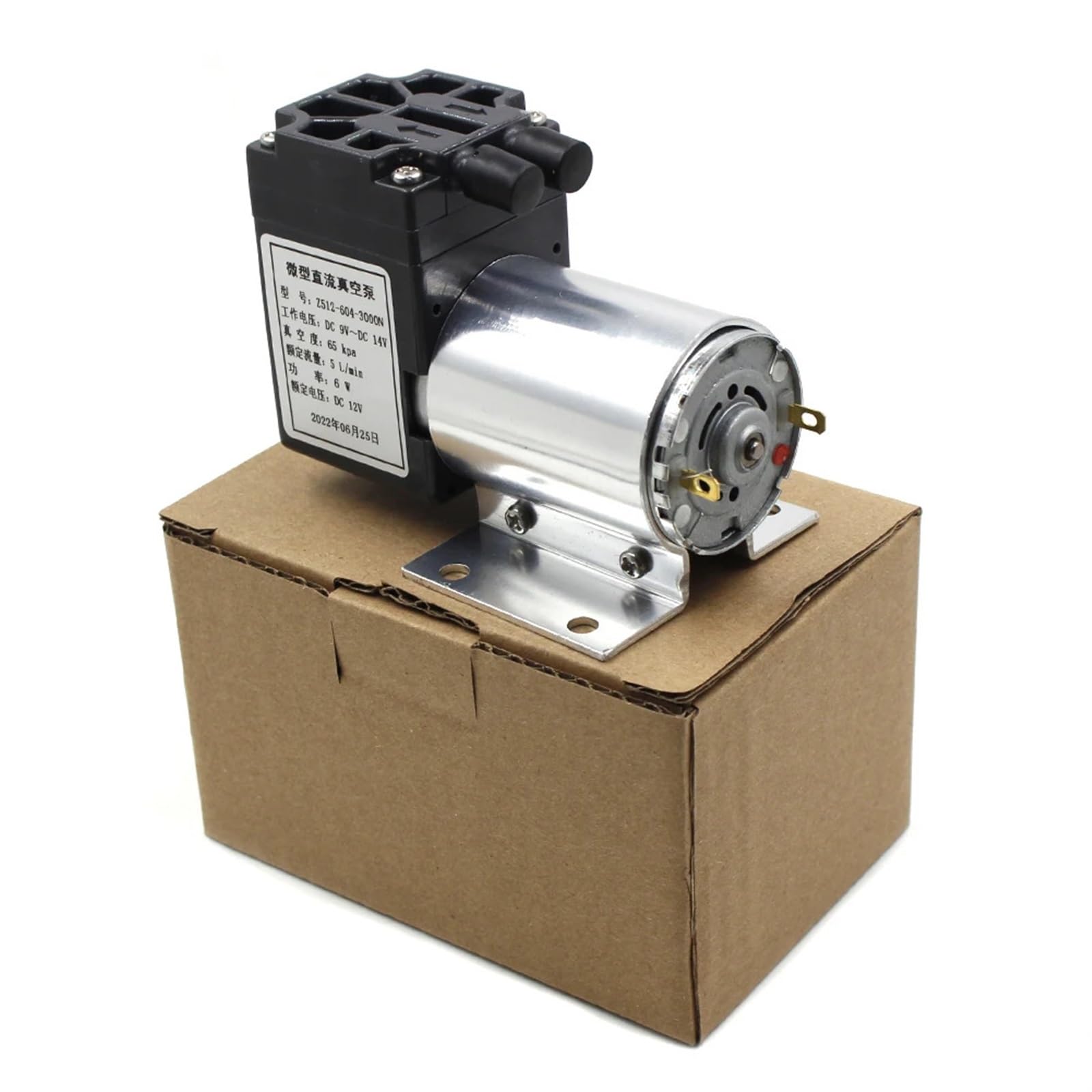 Bomba hidráulica de Engranajes 65-120 kPa Mini vacío CC 12 V Succión Aire por presión Negativa Diafragma Ventosa 5 l/min
